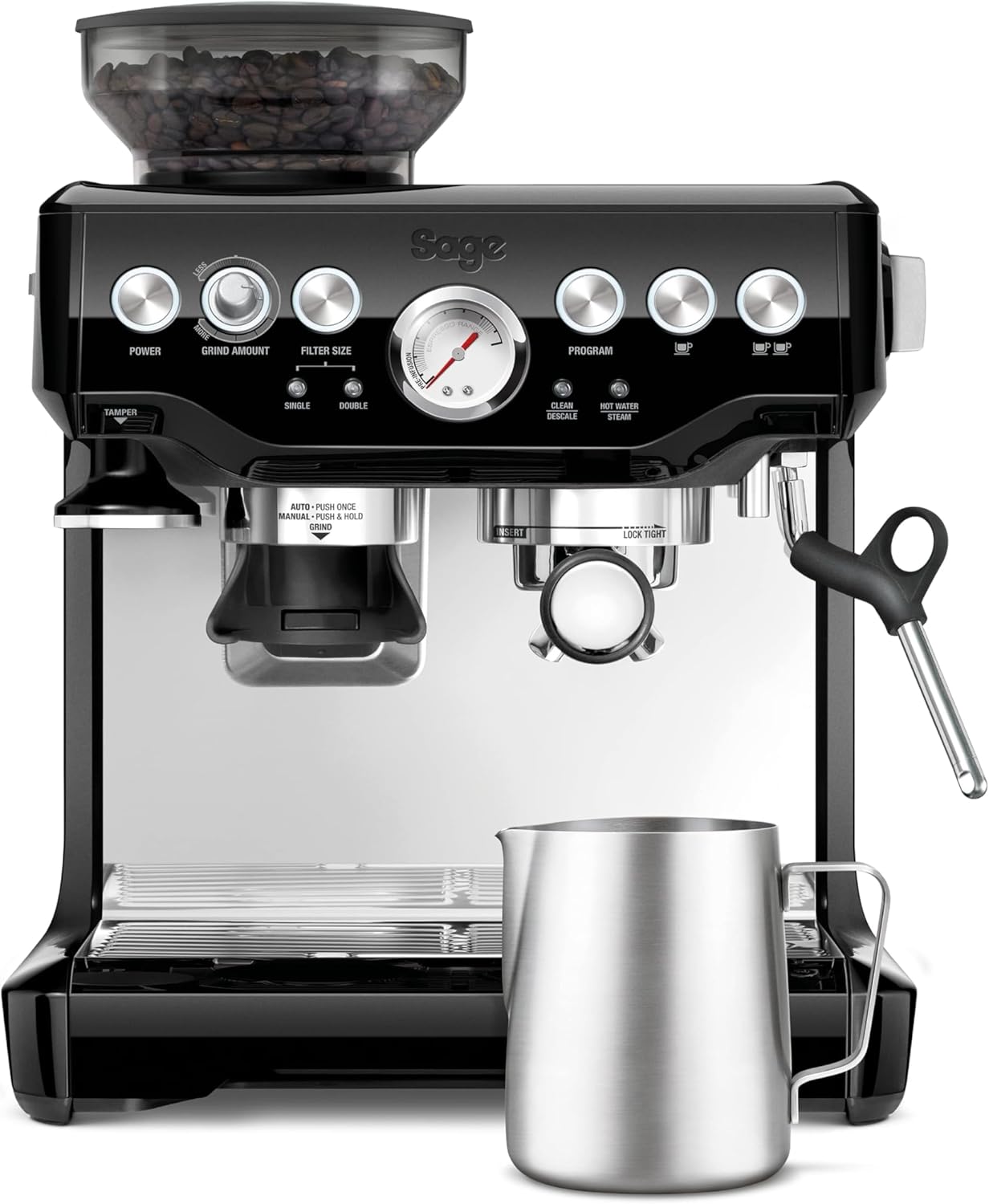 Sage The Barista Express SES878 - Molinillo Integrado y Espumador