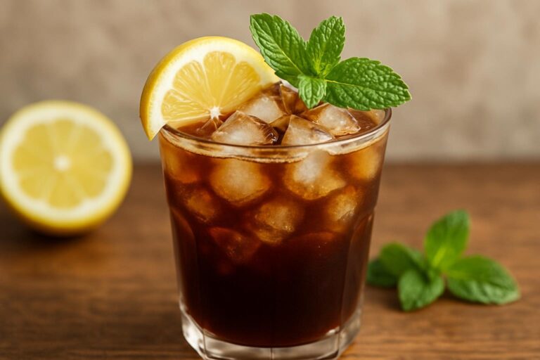 Cómo Hacer Café Helado con un Toque de Limón y Hierbabuena