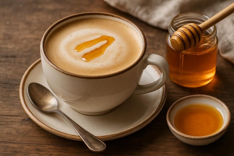 Cómo Preparar Café con Leche y un Toque de Miel