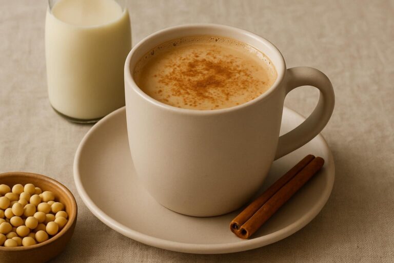 Cómo Hacer Café con Leche de Soja y un Toque de Canela