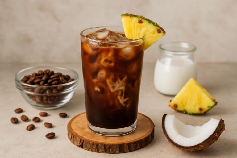 Cómo Hacer Café Frío con un Toque de Coco y Piña