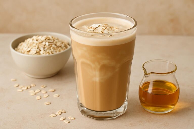 Receta de Café con Leche de Avena y un Toque de Sirope de Agave