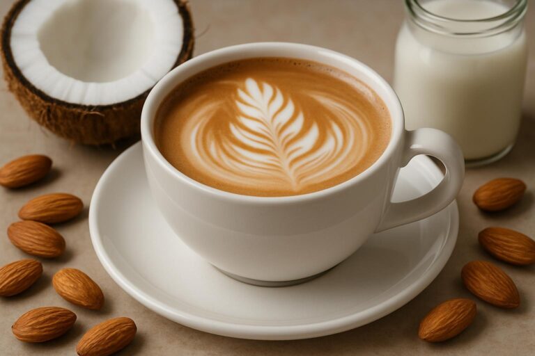 Cómo Hacer un Café con un Toque de Leche de Coco y Almendra