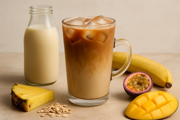 5 Recetas para Preparar Café con Leche de Avena y Sabores Tropicales