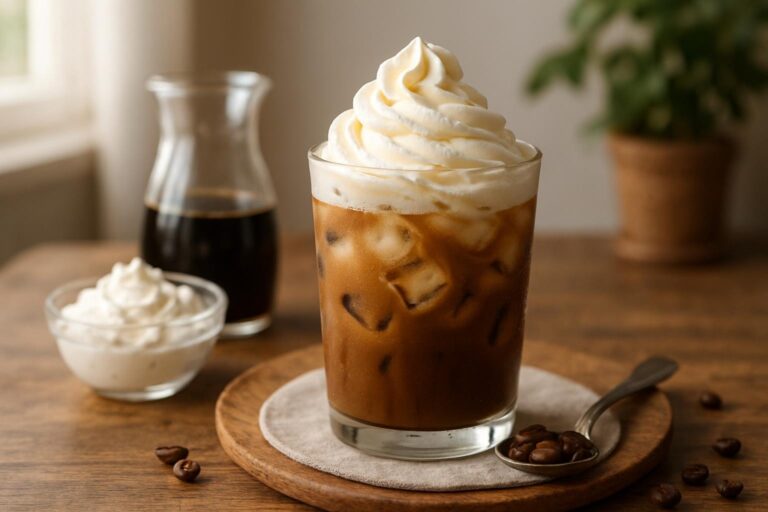 Cómo Hacer un Café con Hielo y Crema Batida en Casa