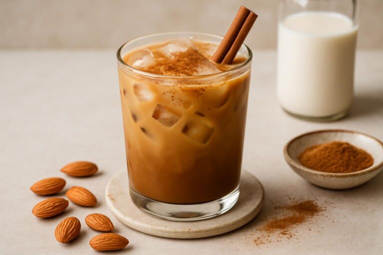 Receta de Café Helado con Leche de Almendra y Canela