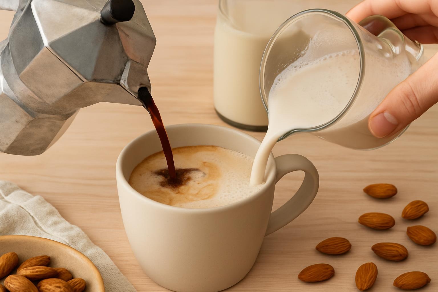 Espresso con Leche de Almendra