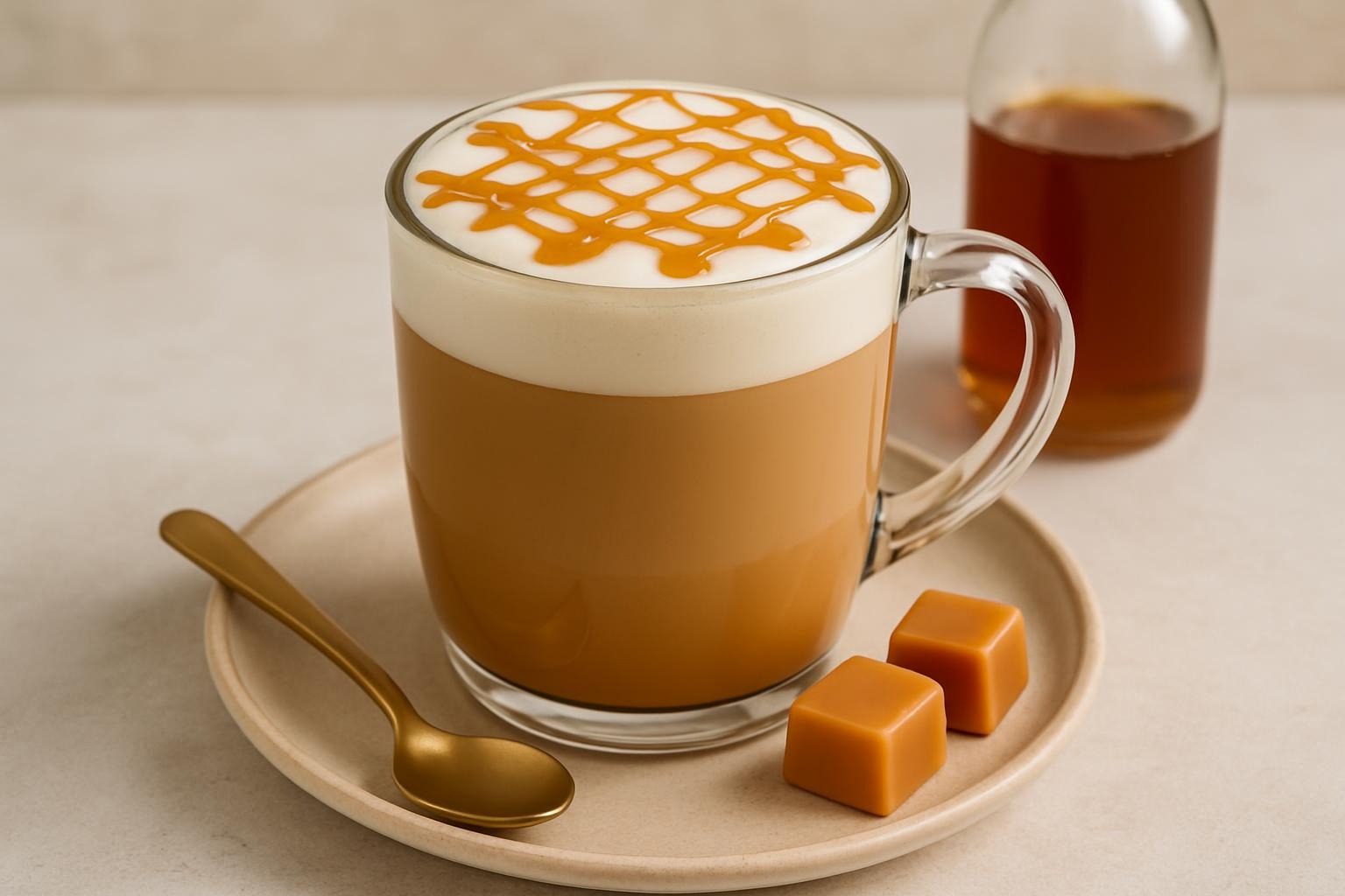 Cómo Hacer un Café Latte con Jarabe de Caramelo