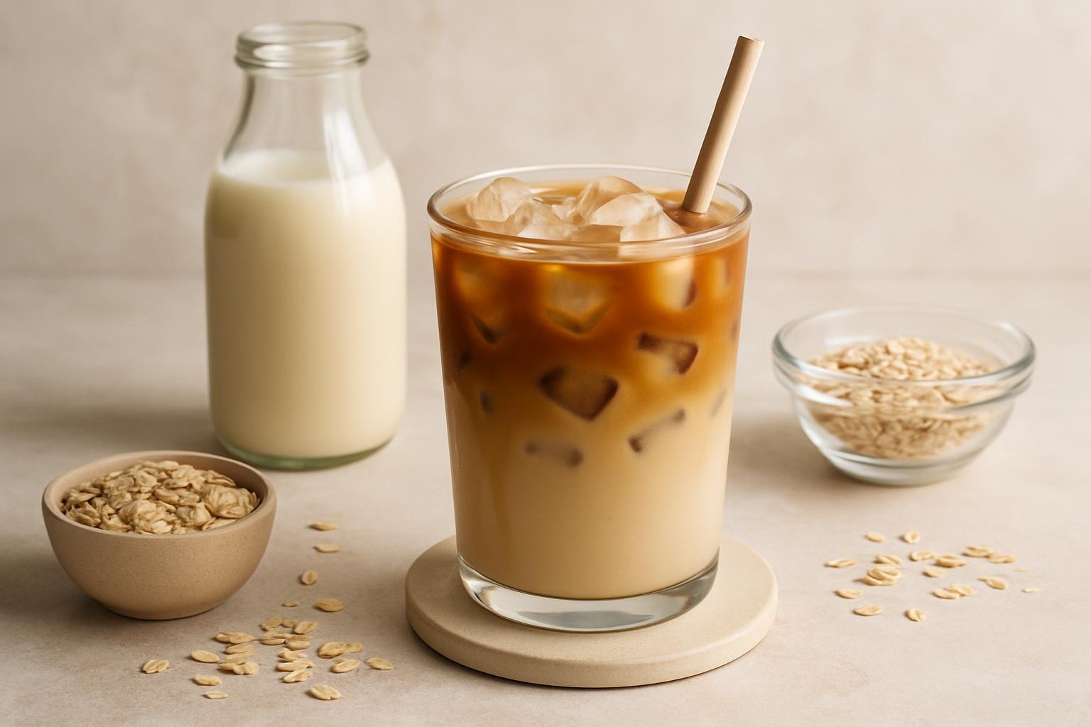 Cómo Hacer un Iced Latte con Leche de Avena