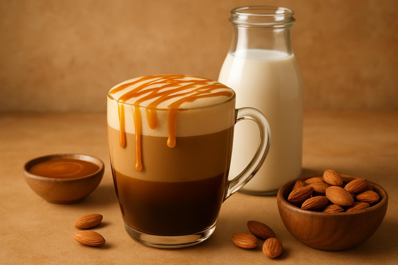 Receta de Café con Caramelo y Leche de Almendras