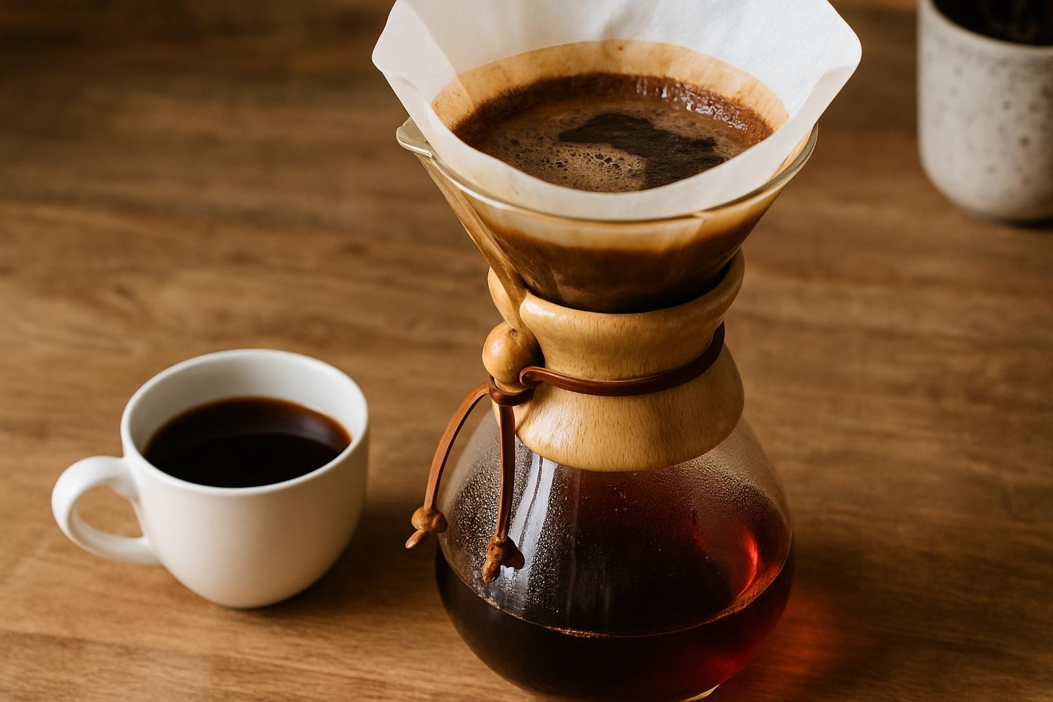 Café Filtrado con el Método Chemex